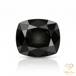 Natural Black Sapphire | 1.34 Carat Cushion Mixed Cut | Rare Opaque Corundum Gemstone