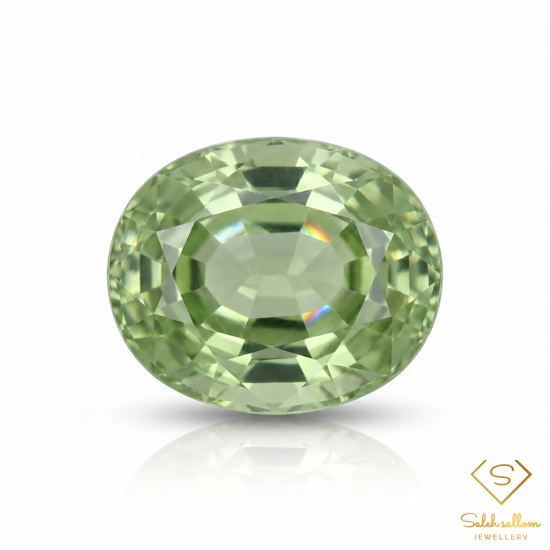 Natural Green Sapphire | 0.33 Carat Oval Mixed Cut | Fine Corundum Gemstone