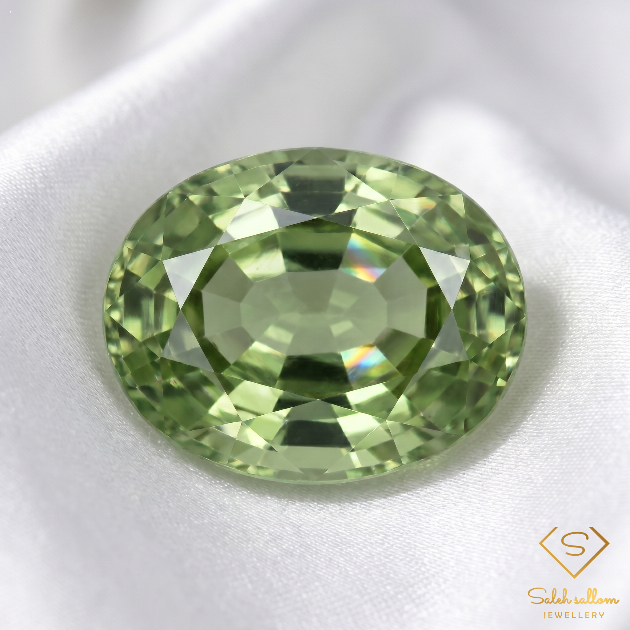 Natural Green Sapphire | 0.33 Carat Oval Mixed Cut | Fine Corundum Gemstone Secondary image