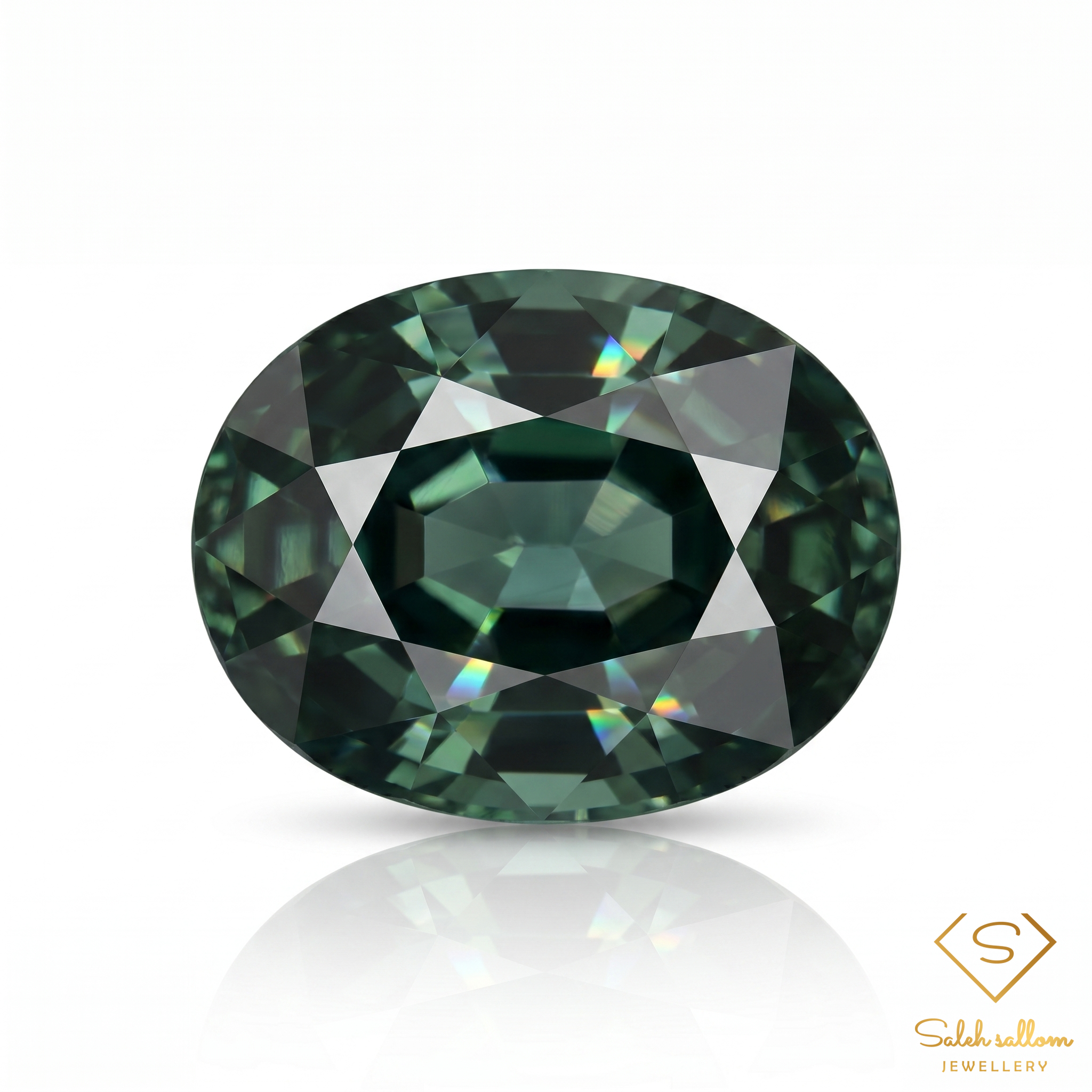 Natural Green Sapphire | 0.41 Carat Oval Mixed Cut | Fine Corundum Gemstone Secondary image