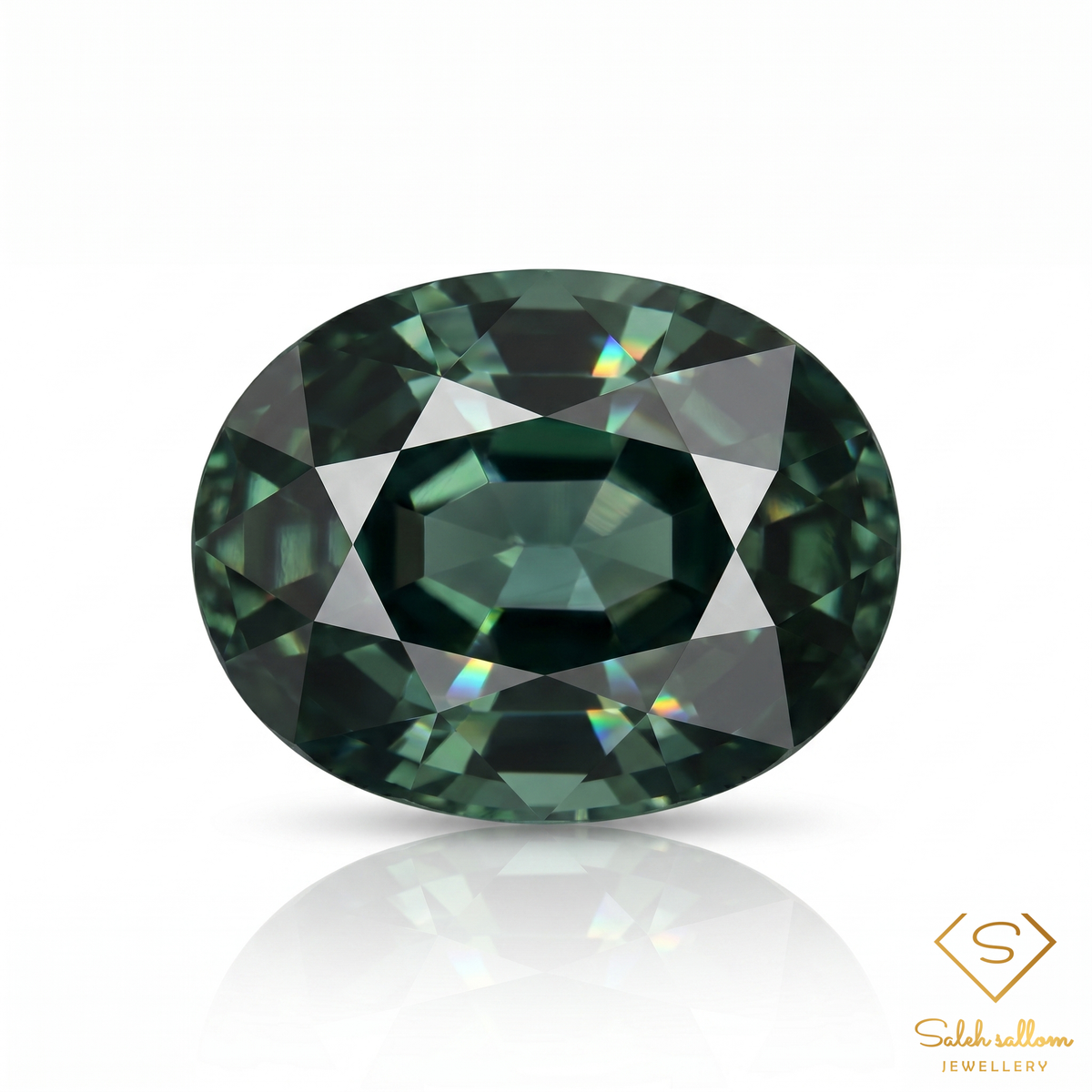 Natural Green Sapphire | 0.41 Carat Oval Mixed Cut | Fine Corundum Gemstone