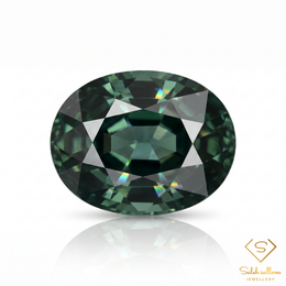 Natural Green Sapphire | 0.41 Carat Oval Mixed Cut | Fine Corundum Gemstone