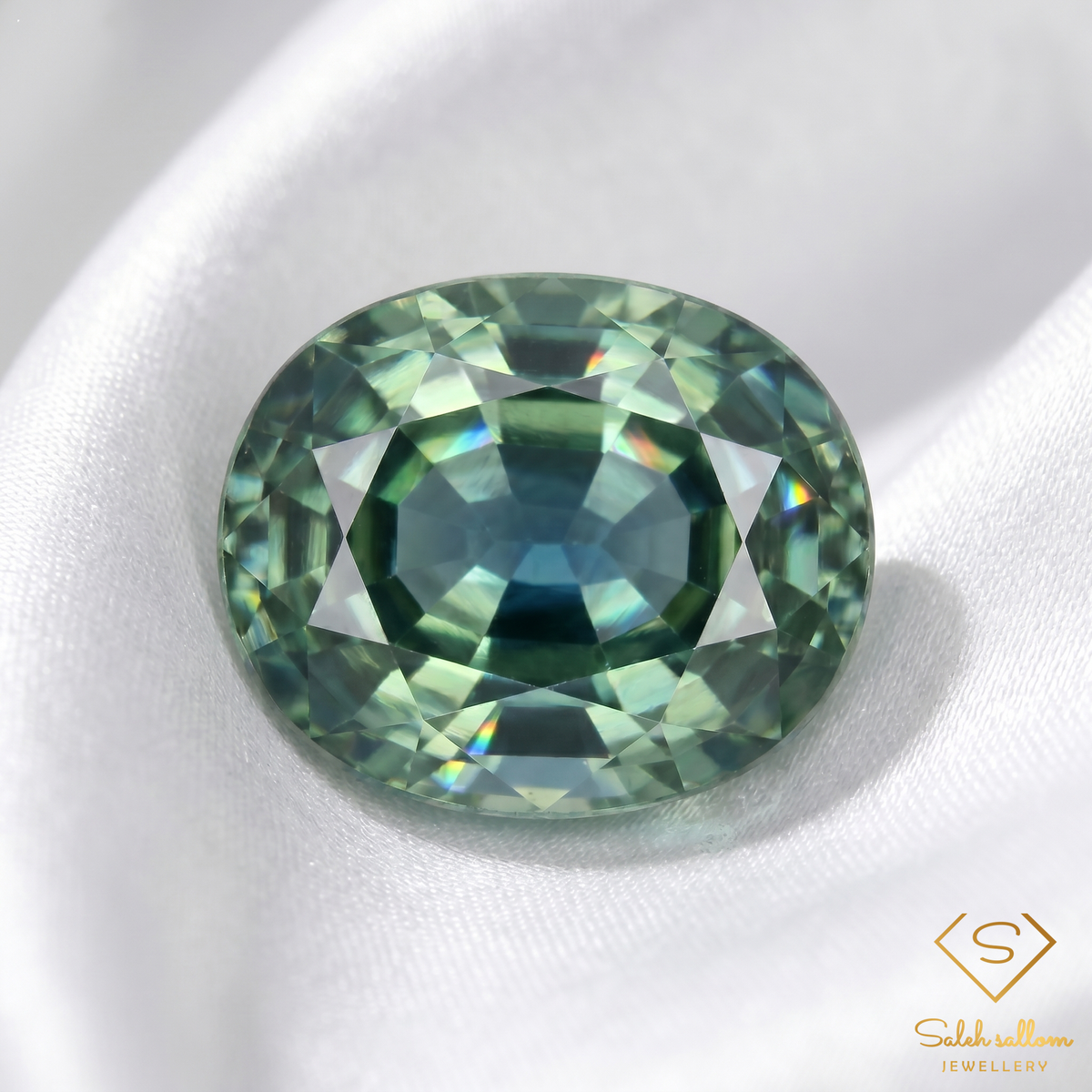 Natural Green Sapphire | 0.63 Carat Oval Mixed Cut | Fine Corundum Gemstone