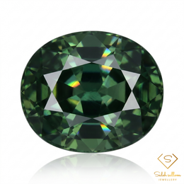 Natural Green Sapphire | 0.41 Carat Oval Mixed Cut | Fine Corundum Gemstone