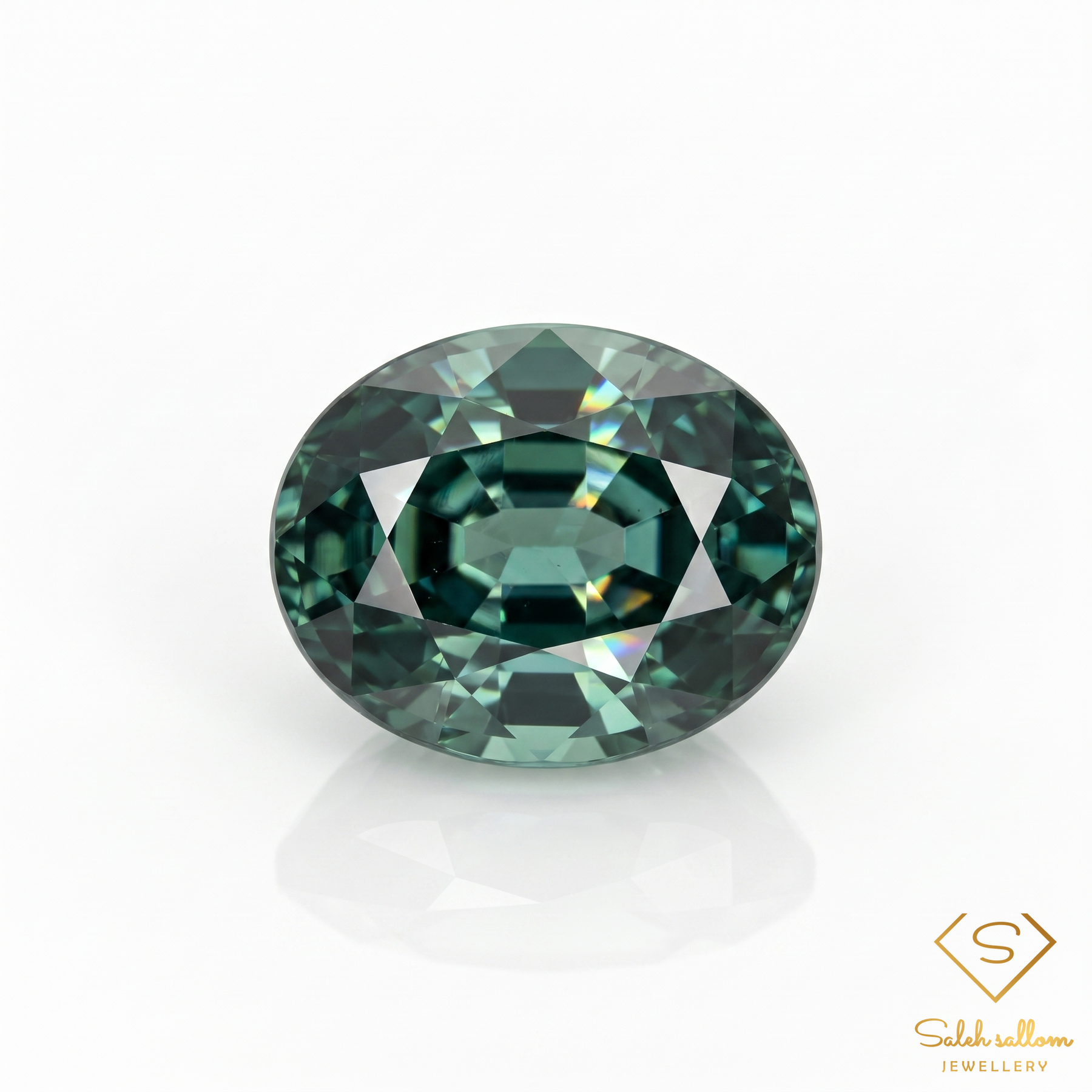 Natural Green Sapphire | 0.43 Carat Oval Mixed Cut | Fine Corundum Gemstone