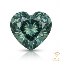 Natural Green Sapphire | 0.72 Carat Heart Mixed Cut | Fine Corundum Gemstone