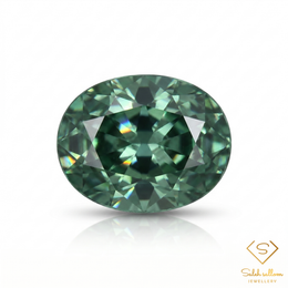 Natural Green Sapphire | 0.47 Carat Oval Mixed Cut | Fine Corundum Gemstone