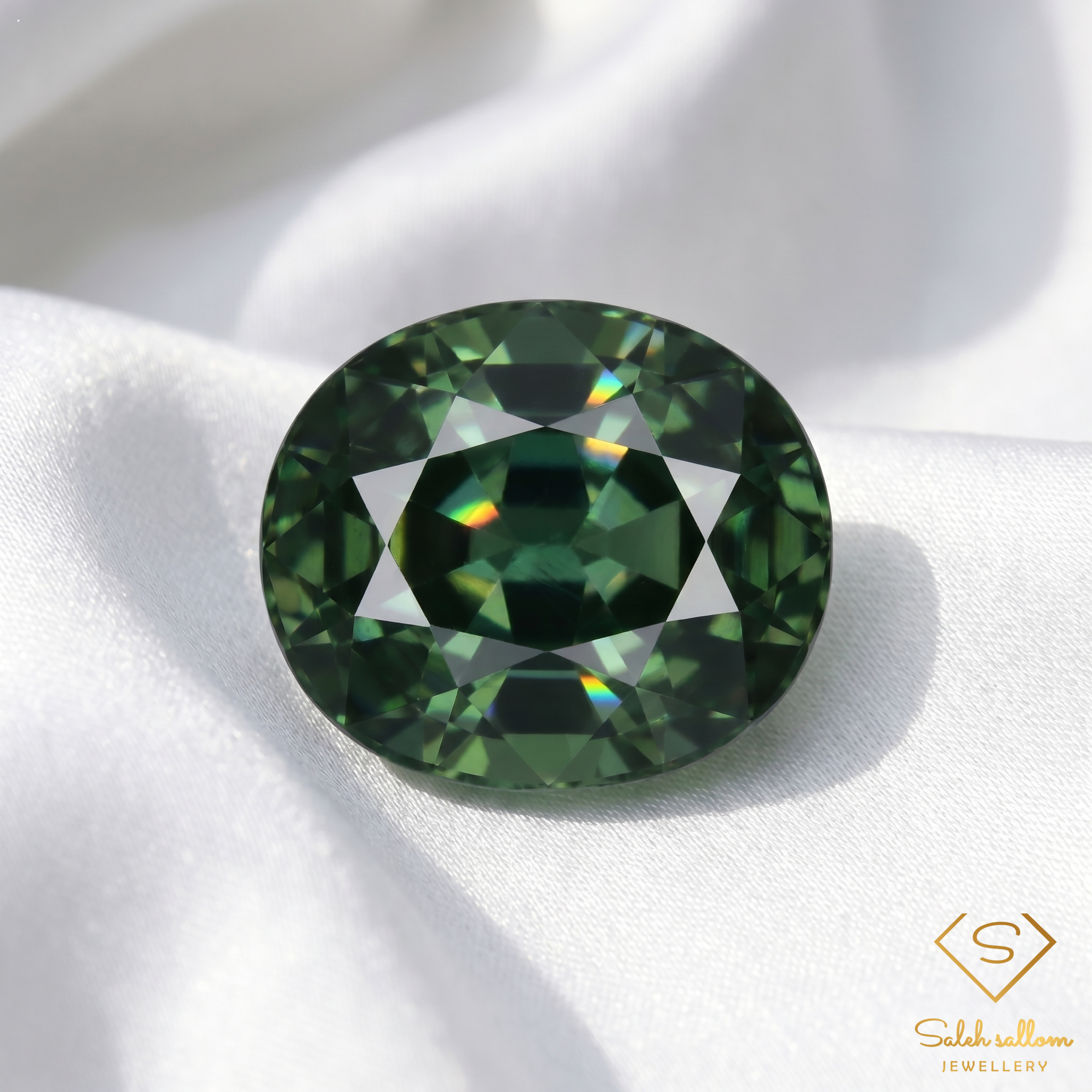 Natural Green Sapphire | 0.43 Carat Oval Mixed Cut | Fine Corundum Gemstone Secondary image
