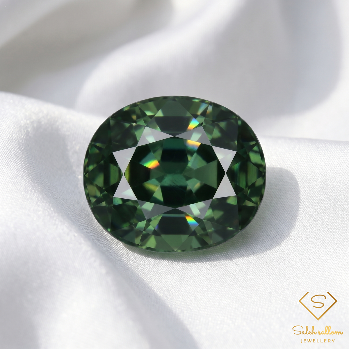 Natural Green Sapphire | 0.43 Carat Oval Mixed Cut | Fine Corundum Gemstone