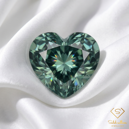 Natural Green Sapphire | 0.72 Carat Heart Mixed Cut | Fine Corundum Gemstone