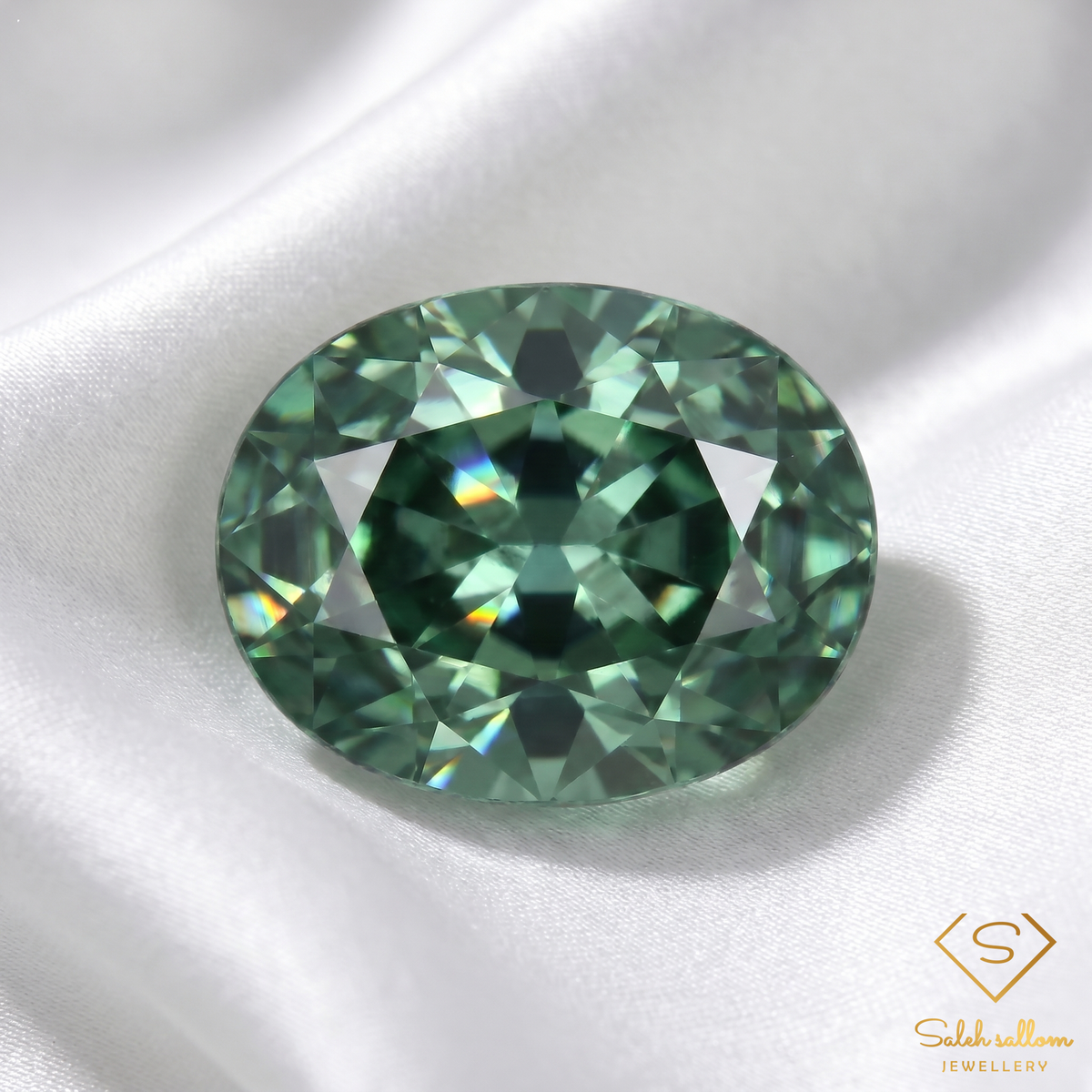 Natural Green Sapphire | 0.47 Carat Oval Mixed Cut | Fine Corundum Gemstone