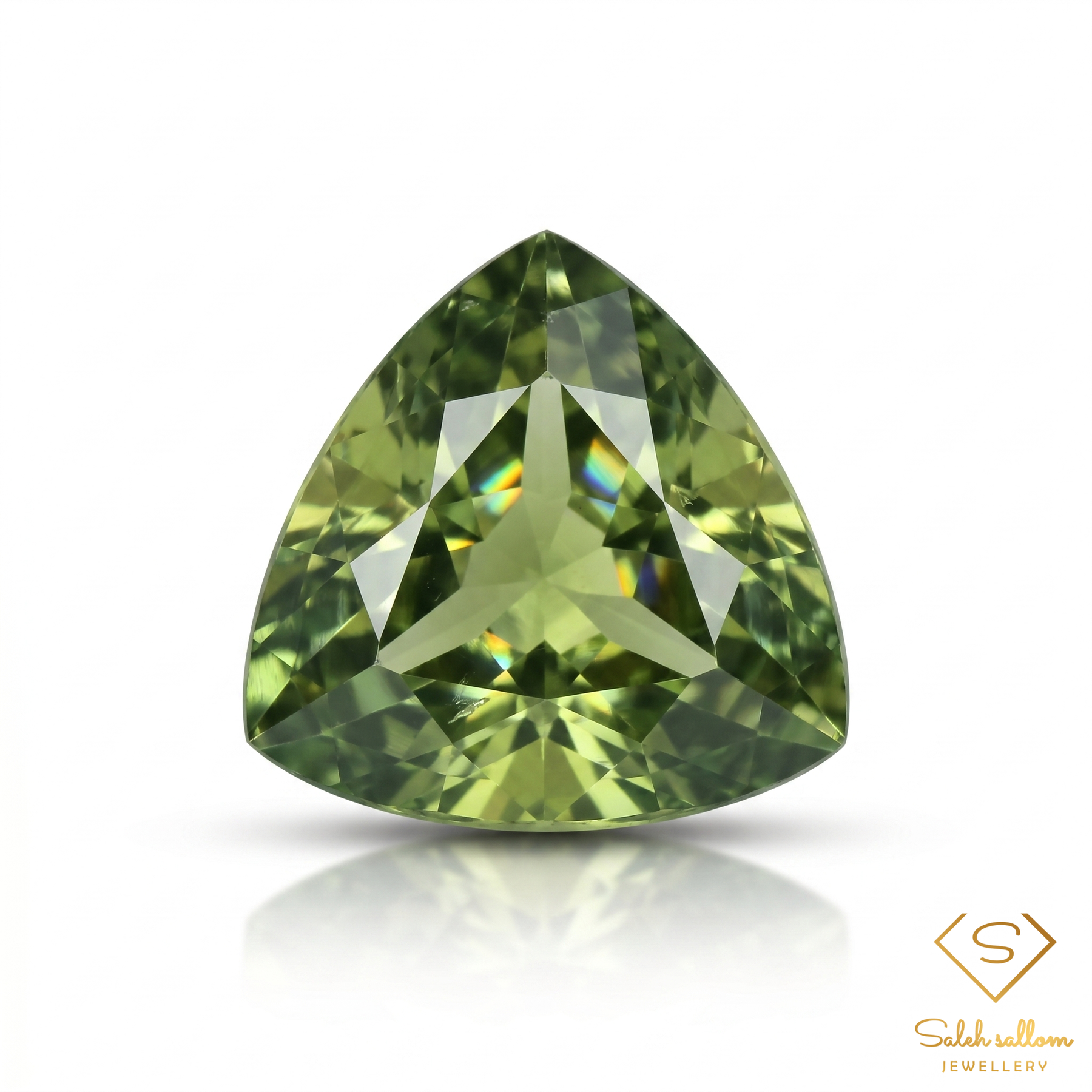 Natural Green Sapphire | 0.30 Carat Trillion Cut | Fine Corundum Gemstone