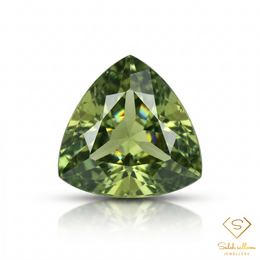 Natural Green Sapphire | 0.30 Carat Trillion Cut | Fine Corundum Gemstone