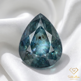 Natural Blue-Green Sapphire | 1.10 Carat Pear Cut | Fine Corundum Gemstone