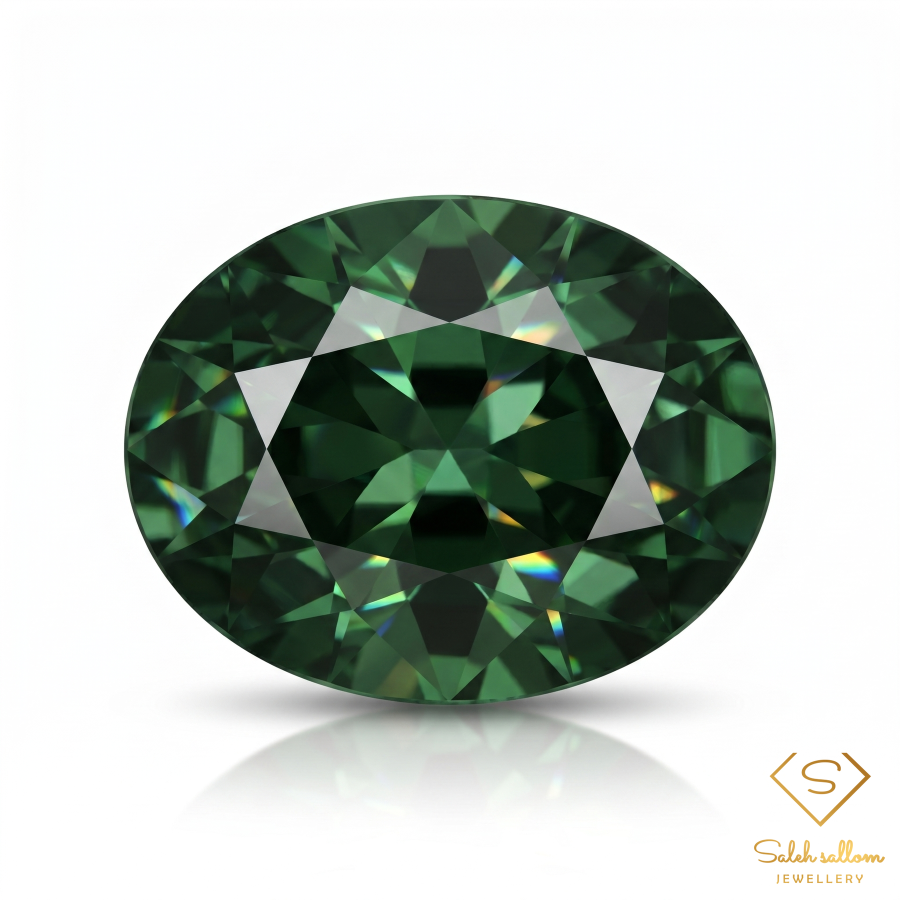 Natural Green Sapphire | 0.46 Carat Oval Mixed Cut | Fine Corundum Gemstone