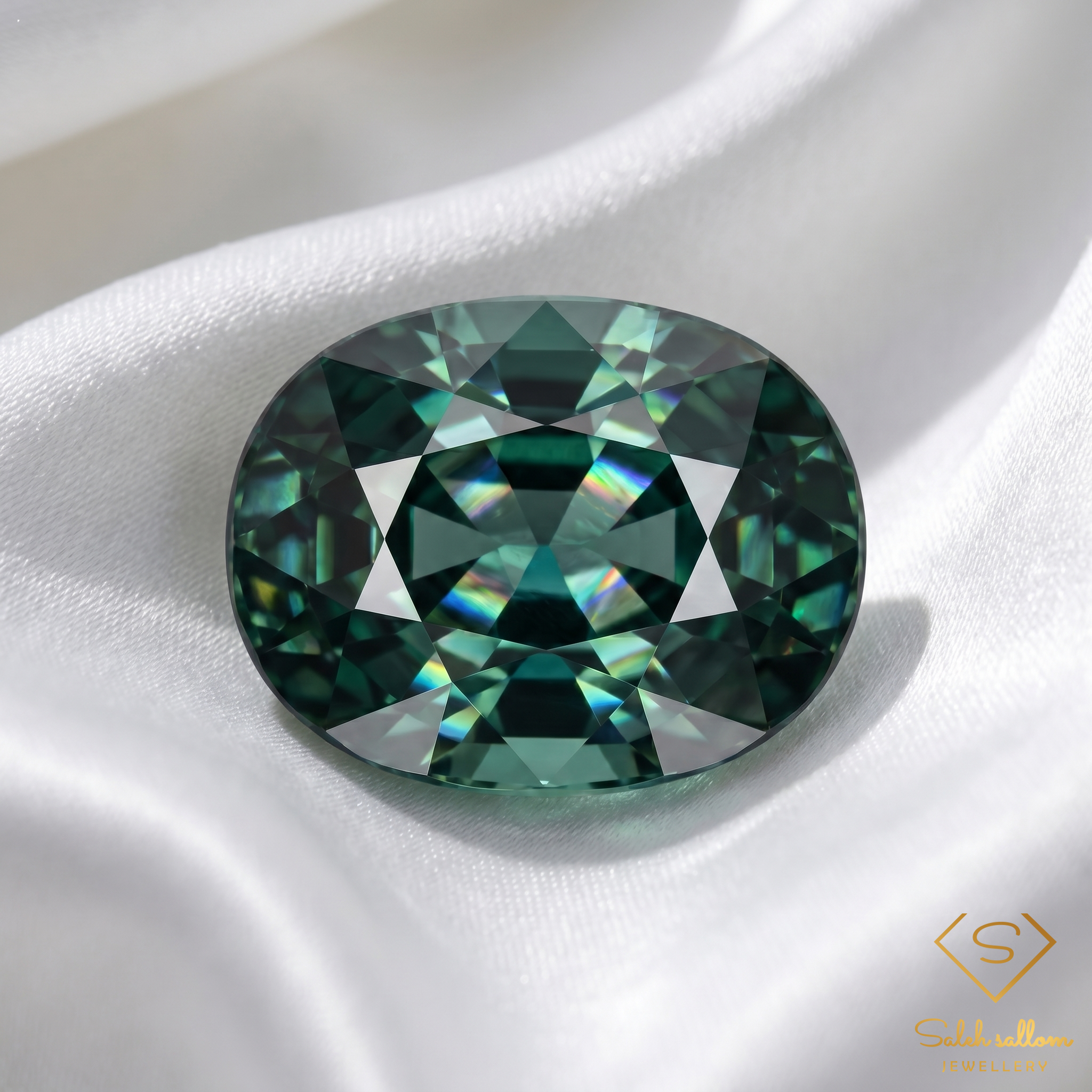 Natural Green Sapphire | 0.40 Carat Oval Mixed Cut | Fine Corundum Gemstone Secondary image