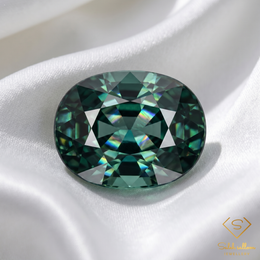 Natural Green Sapphire | 0.40 Carat Oval Mixed Cut | Fine Corundum Gemstone