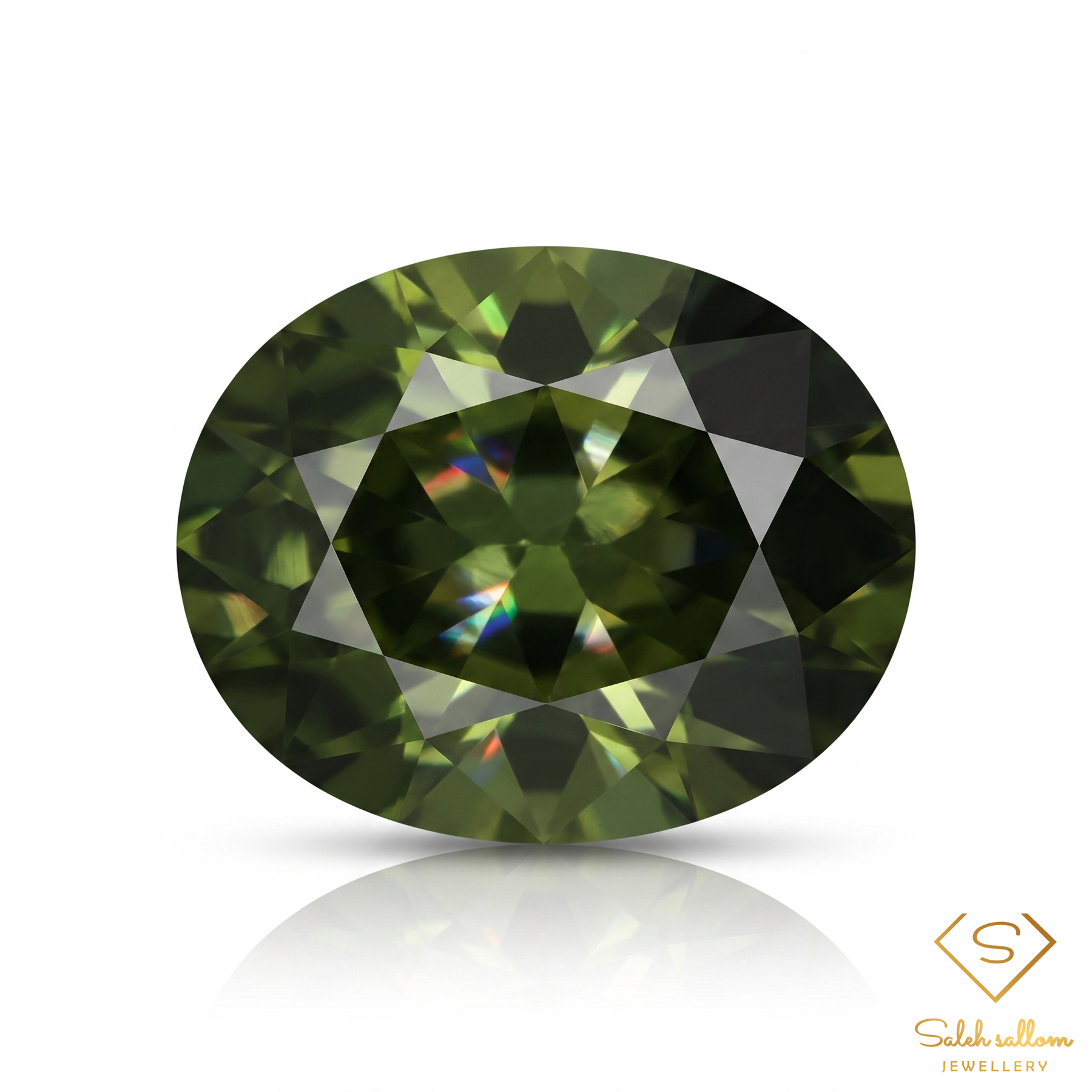 Natural Green Sapphire | 0.42 Carat Oval Mixed Cut | Fine Corundum Gemstone