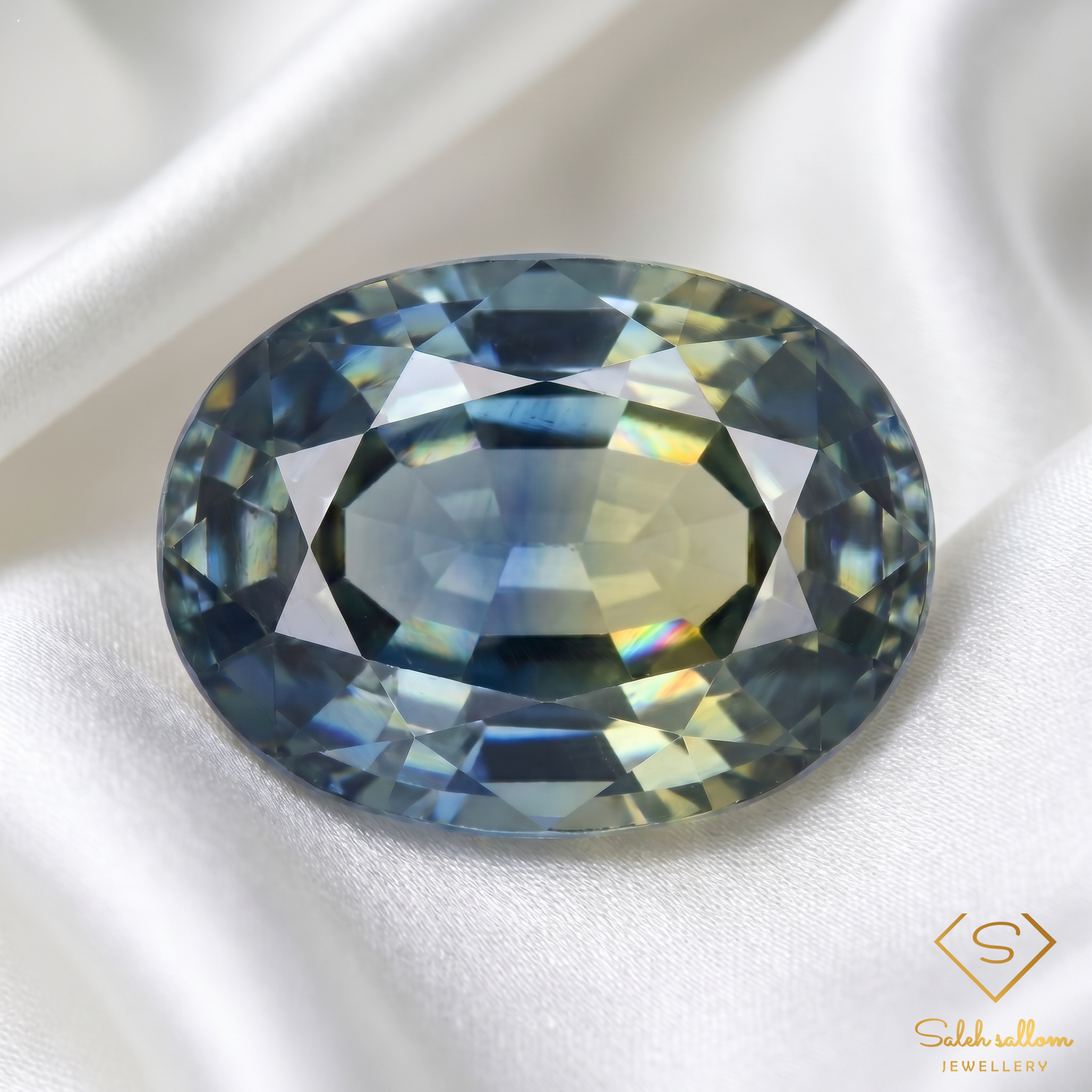 Natural Blue Green Sapphire | 1.16 Carat Oval Mixed Cut | Fine Corundum Gemstone Secondary image