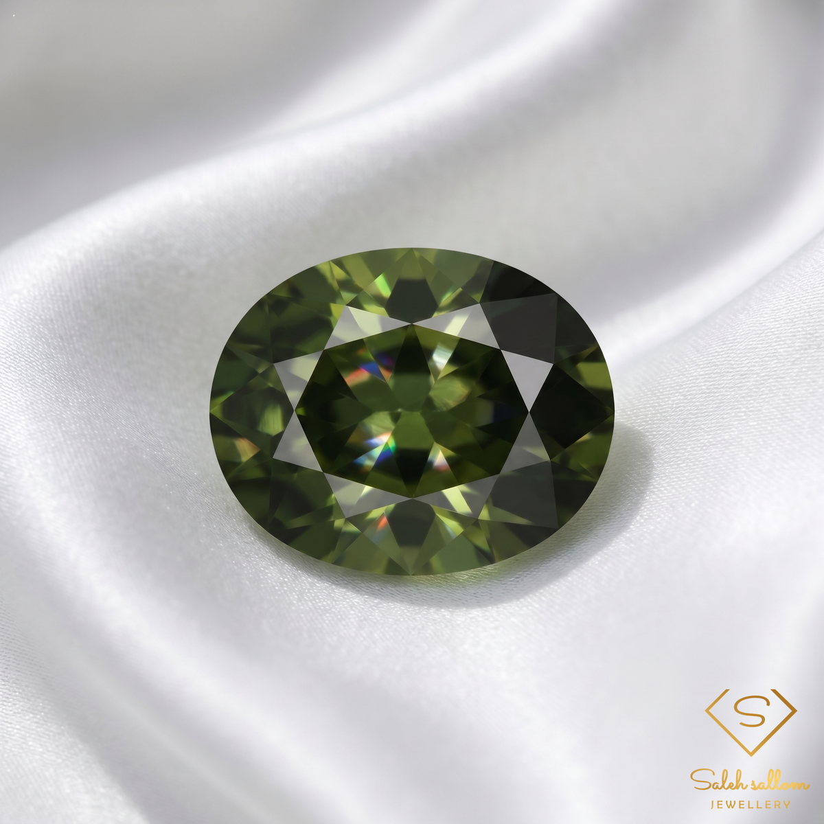 Natural Green Sapphire | 0.42 Carat Oval Mixed Cut | Fine Corundum Gemstone