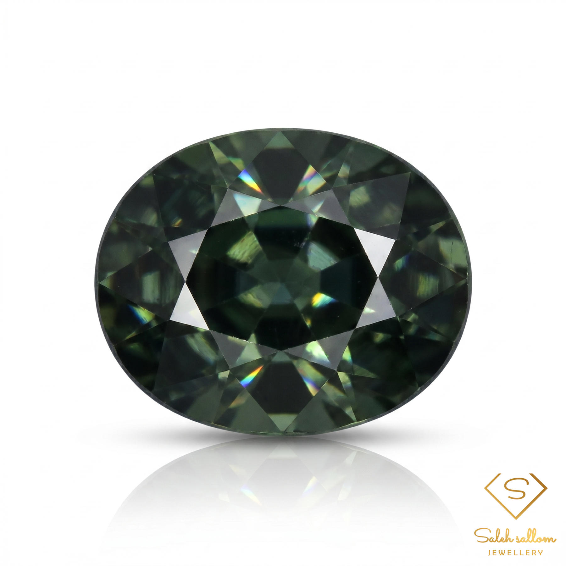 Natural Green Sapphire | 0.37 Carat Oval Mixed Cut | Fine Corundum Gemstone