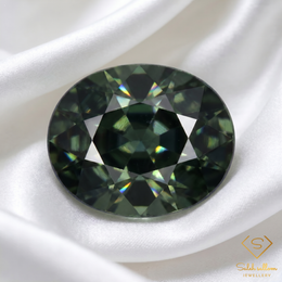Natural Green Sapphire | 0.37 Carat Oval Mixed Cut | Fine Corundum Gemstone
