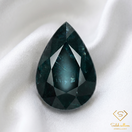 Natural Green Sapphire | 1.63 Carat Pear Mixed Cut | Fine Corundum Gemstone