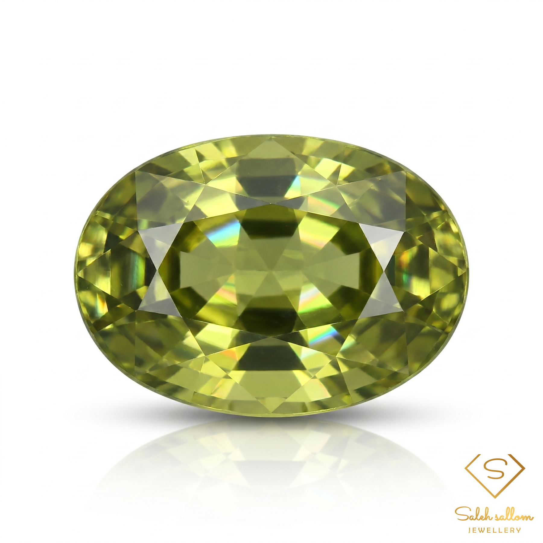 Natural Green Sapphire | 0.44 Carat Oval Mixed Cut | Fine Corundum Gemstone