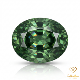 Natural Green Sapphire | 0.51 Carat Oval Mixed Cut | Fine Corundum Gemstone