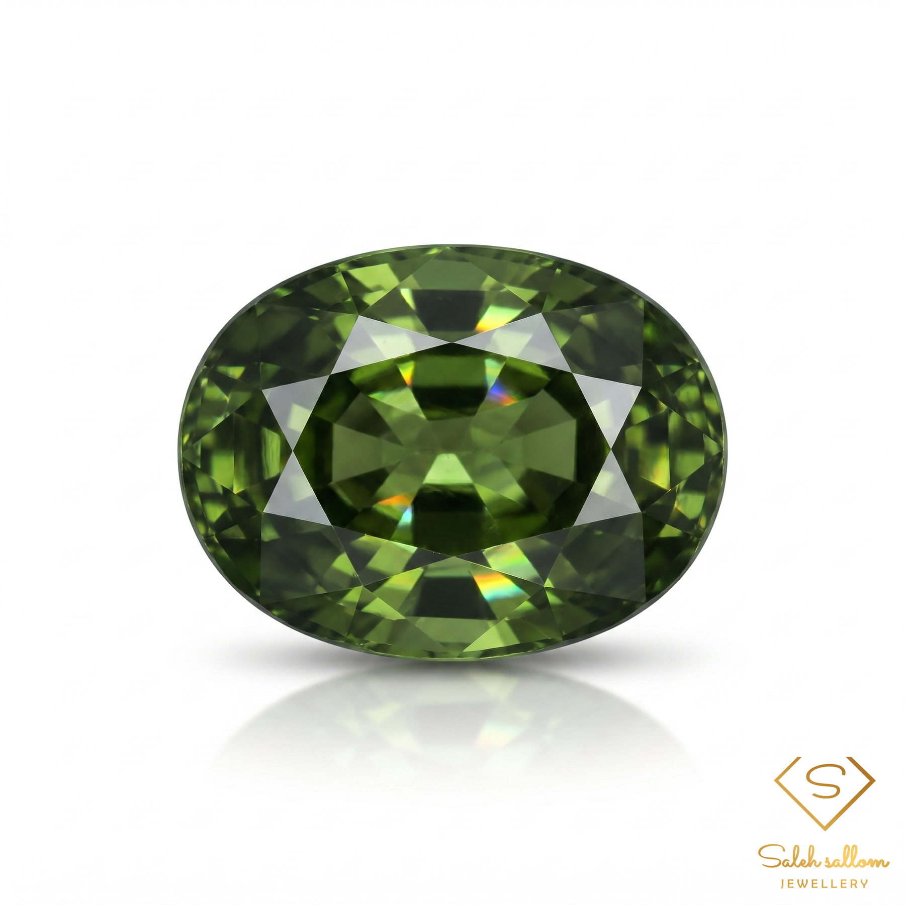 Natural Green Sapphire | 1.10 Carat Oval Mixed Cut | Fine Corundum Gemstone