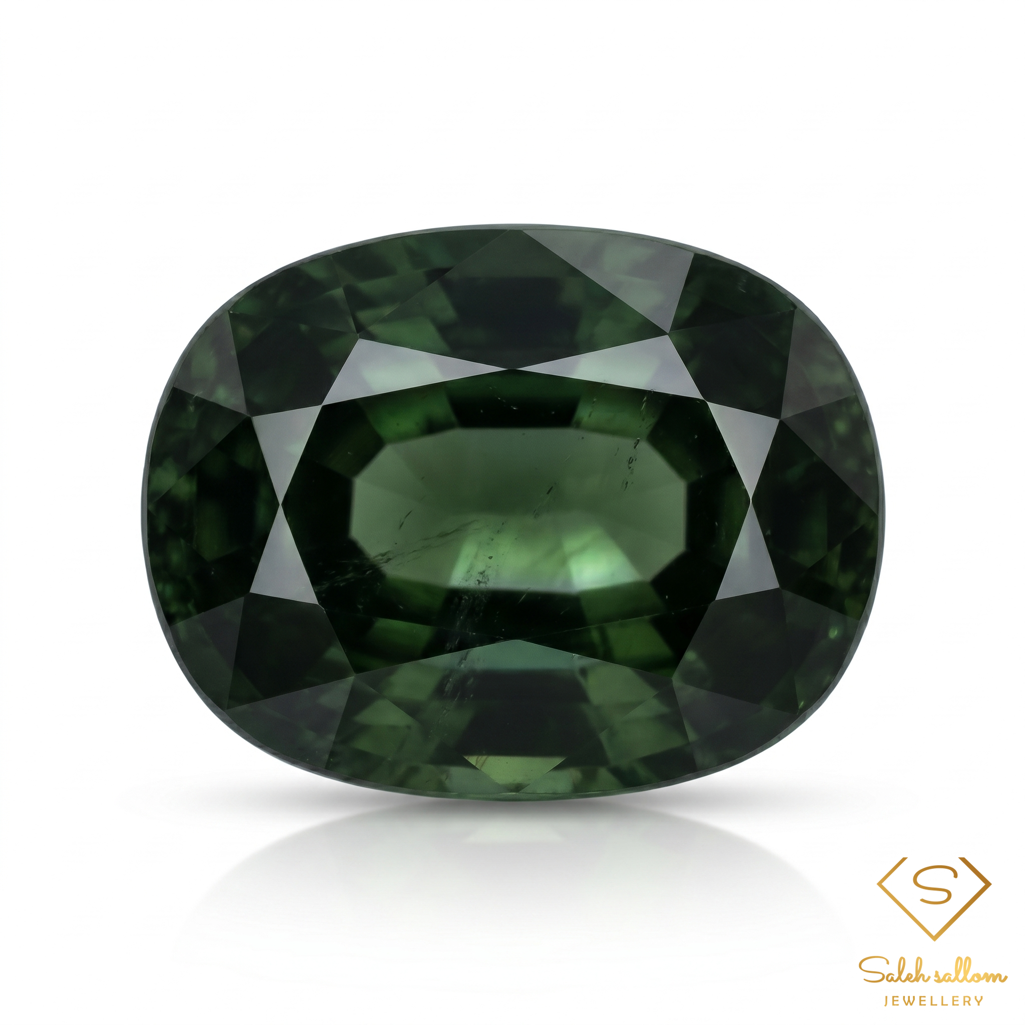 Natural Green Sapphire | 1.39 Carat Oval Mixed Cut | Fine Corundum Gemstone Main image