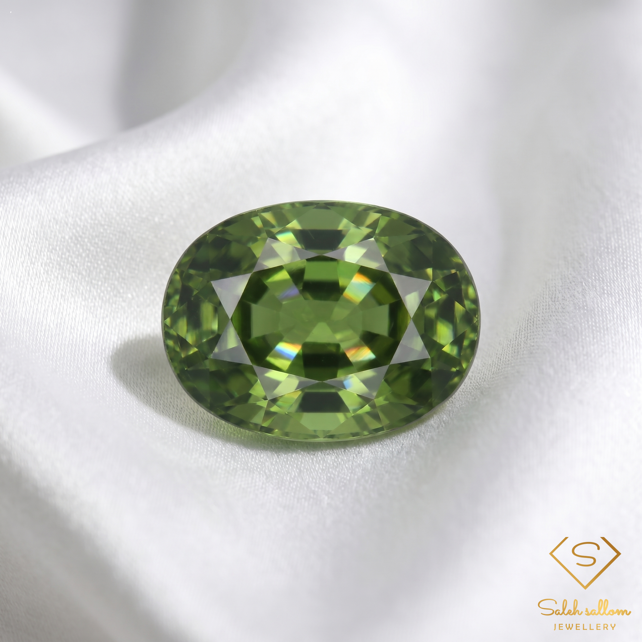 Natural Green Sapphire | 1.10 Carat Oval Mixed Cut | Fine Corundum Gemstone Secondary image