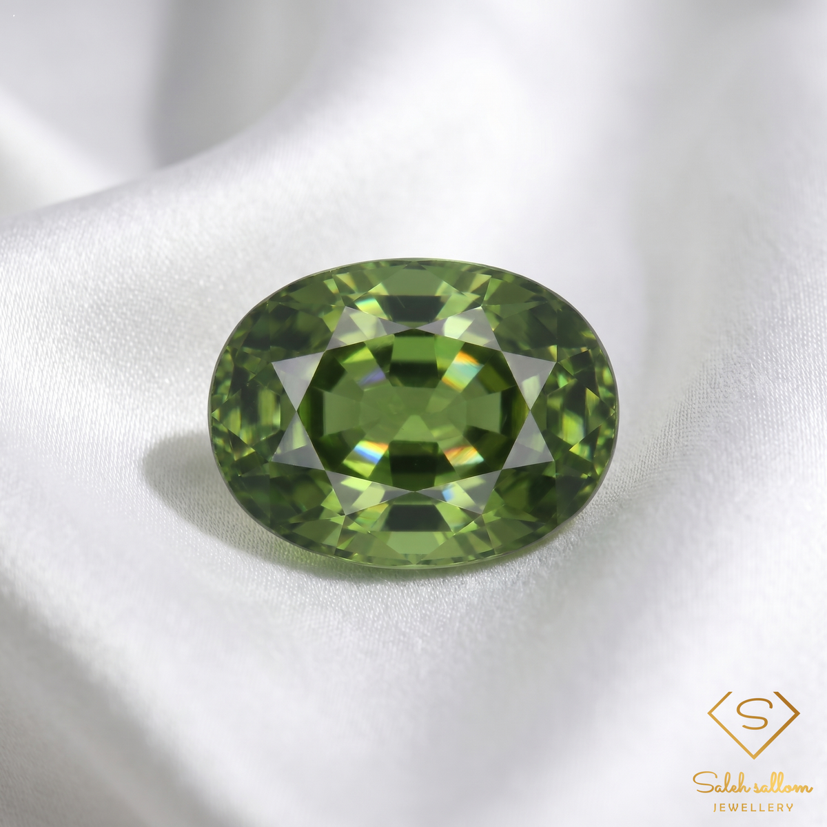Natural Green Sapphire | 1.10 Carat Oval Mixed Cut | Fine Corundum Gemstone