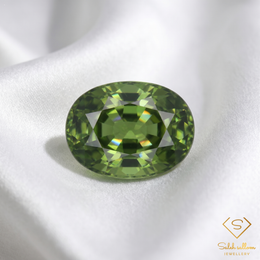Natural Green Sapphire | 1.10 Carat Oval Mixed Cut | Fine Corundum Gemstone