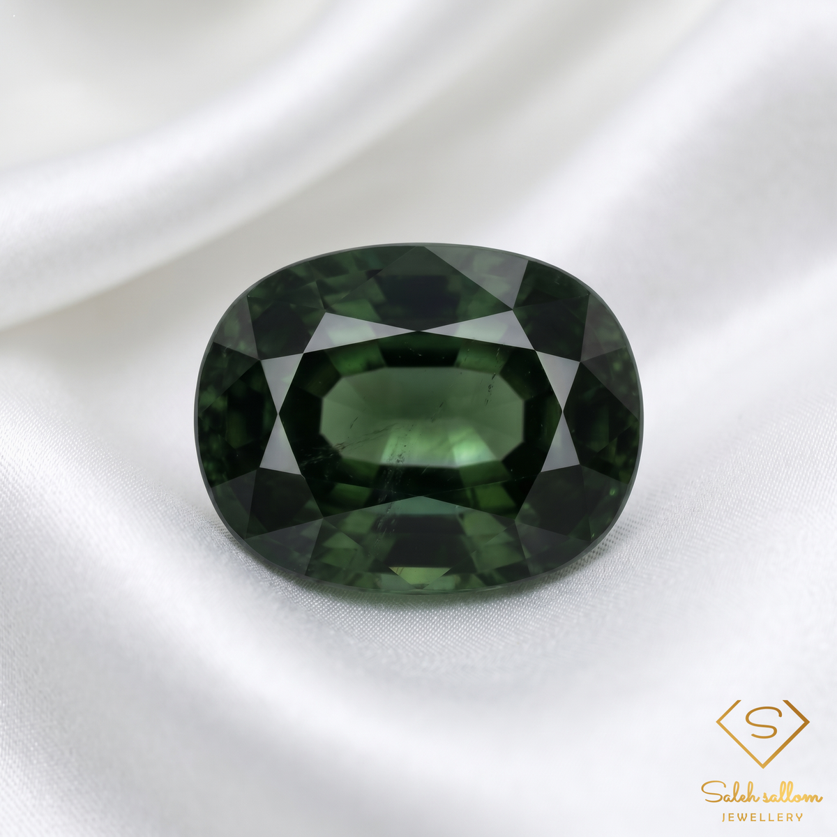 Natural Green Sapphire | 1.39 Carat Oval Mixed Cut | Fine Corundum Gemstone