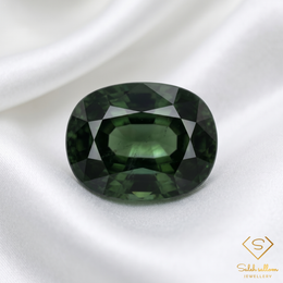 Natural Green Sapphire | 1.39 Carat Oval Mixed Cut | Fine Corundum Gemstone