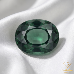Natural Green Sapphire | 0.72 Carat Oval Mixed Cut | Fine Corundum Gemstone