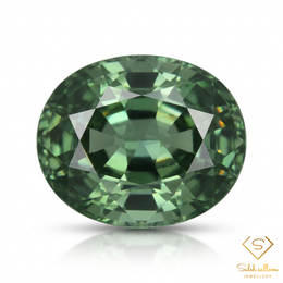 Natural Green Sapphire | 0.41 Carat Oval Mixed Cut | Fine Corundum Gemstone