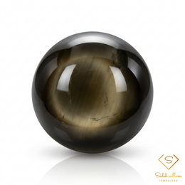Natural Black Star Sapphire | 0.99 Carat Round Cabochon | Rare Phenomenon Gemstone