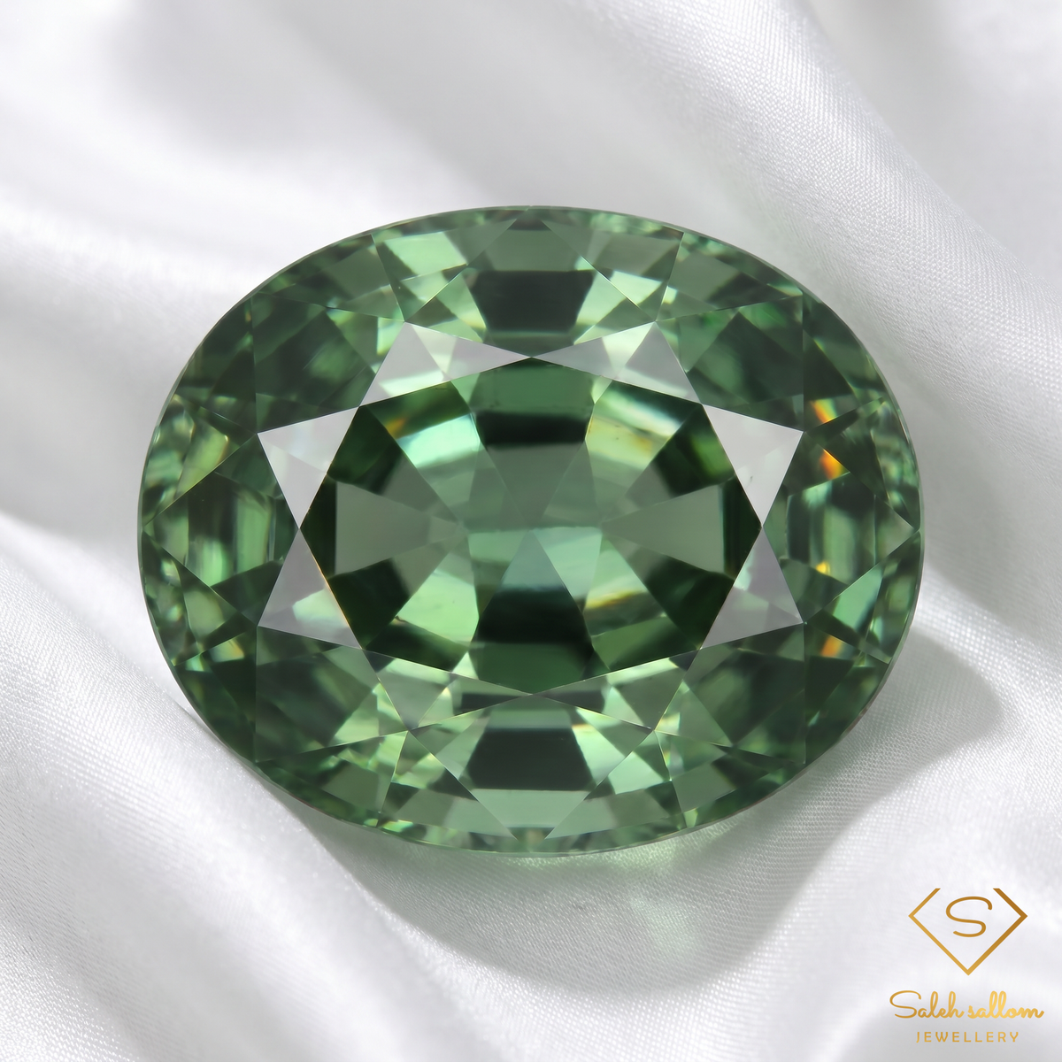Natural Green Sapphire | 0.41 Carat Oval Mixed Cut | Fine Corundum Gemstone