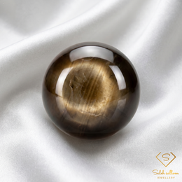 Natural Black Star Sapphire | 0.99 Carat Round Cabochon | Rare Phenomenon Gemstone