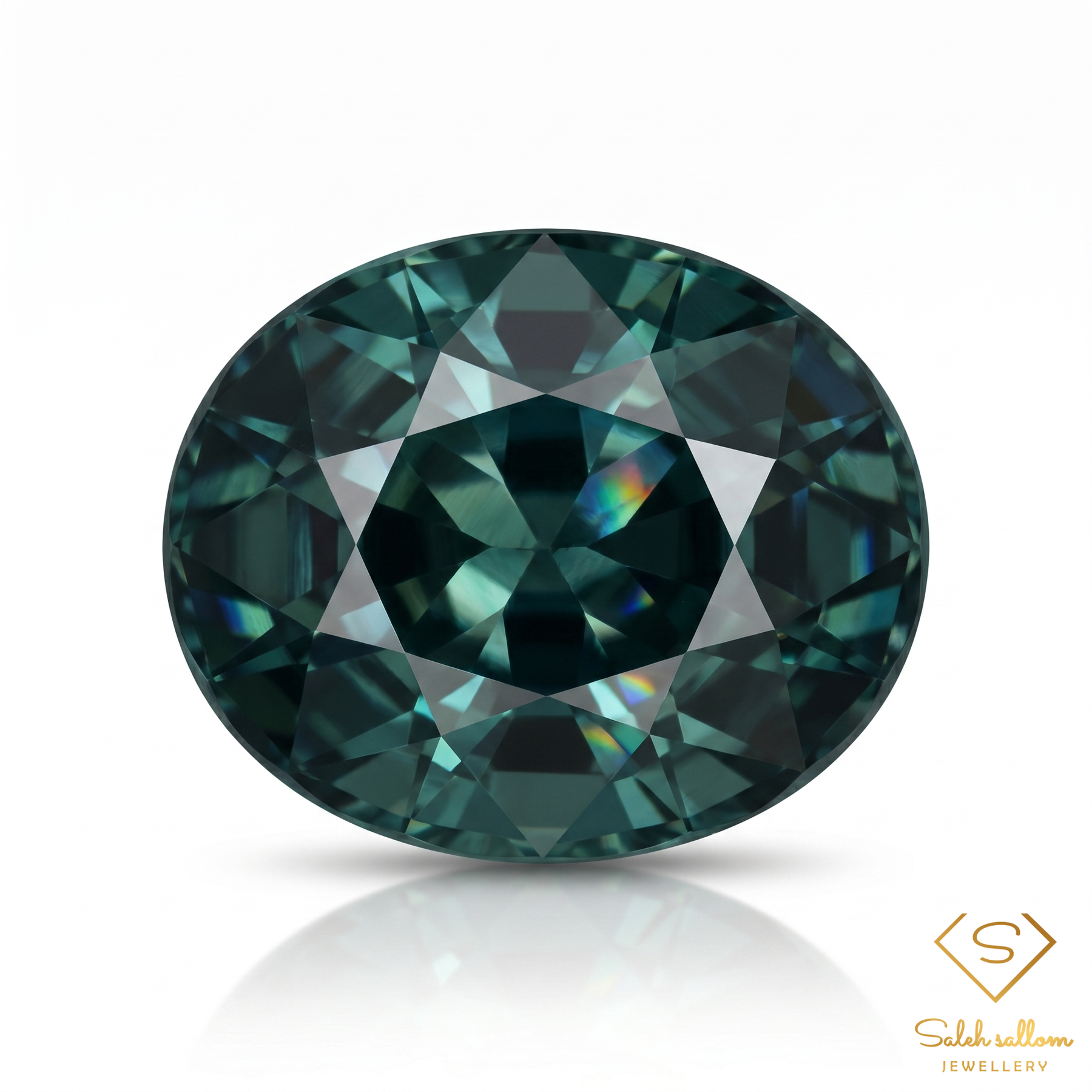 Natural Blue-Green Sapphire | 0.87 Carat Oval Cut | Fine Loose Gemstone