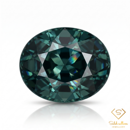 Natural Blue-Green Sapphire | 0.87 Carat Oval Cut | Fine Loose Gemstone