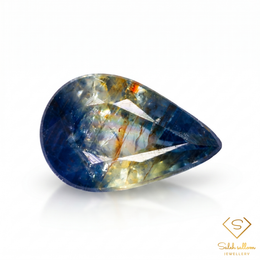 Natural Bi-Color Sapphire | 0.48 Carat Pear Cut | Unique Collector Gemstone