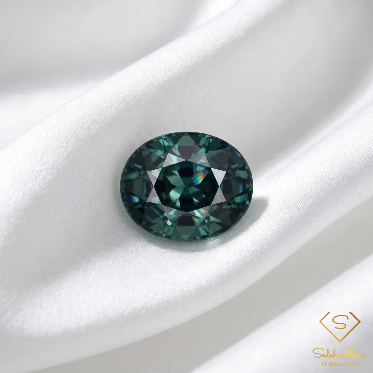 Natural Blue-Green Sapphire | 0.87 Carat Oval Cut | Fine Loose Gemstone