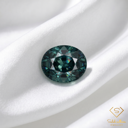 Natural Blue-Green Sapphire | 0.87 Carat Oval Cut | Fine Loose Gemstone