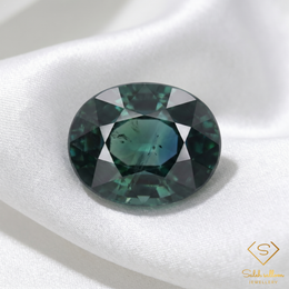 Natural Green Sapphire | 0.39 Carat Oval Cut | Fine Collector Gemstone