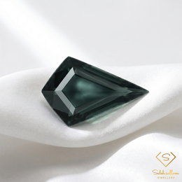 Natural Green Sapphire | 0.70 Carat Fantasy Shield Cut | Precision Designer Gemstone
