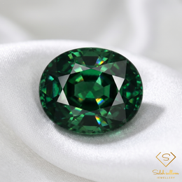 Natural Green Sapphire | 0.37 Carat Oval Cut | Fine Collector Gemstone