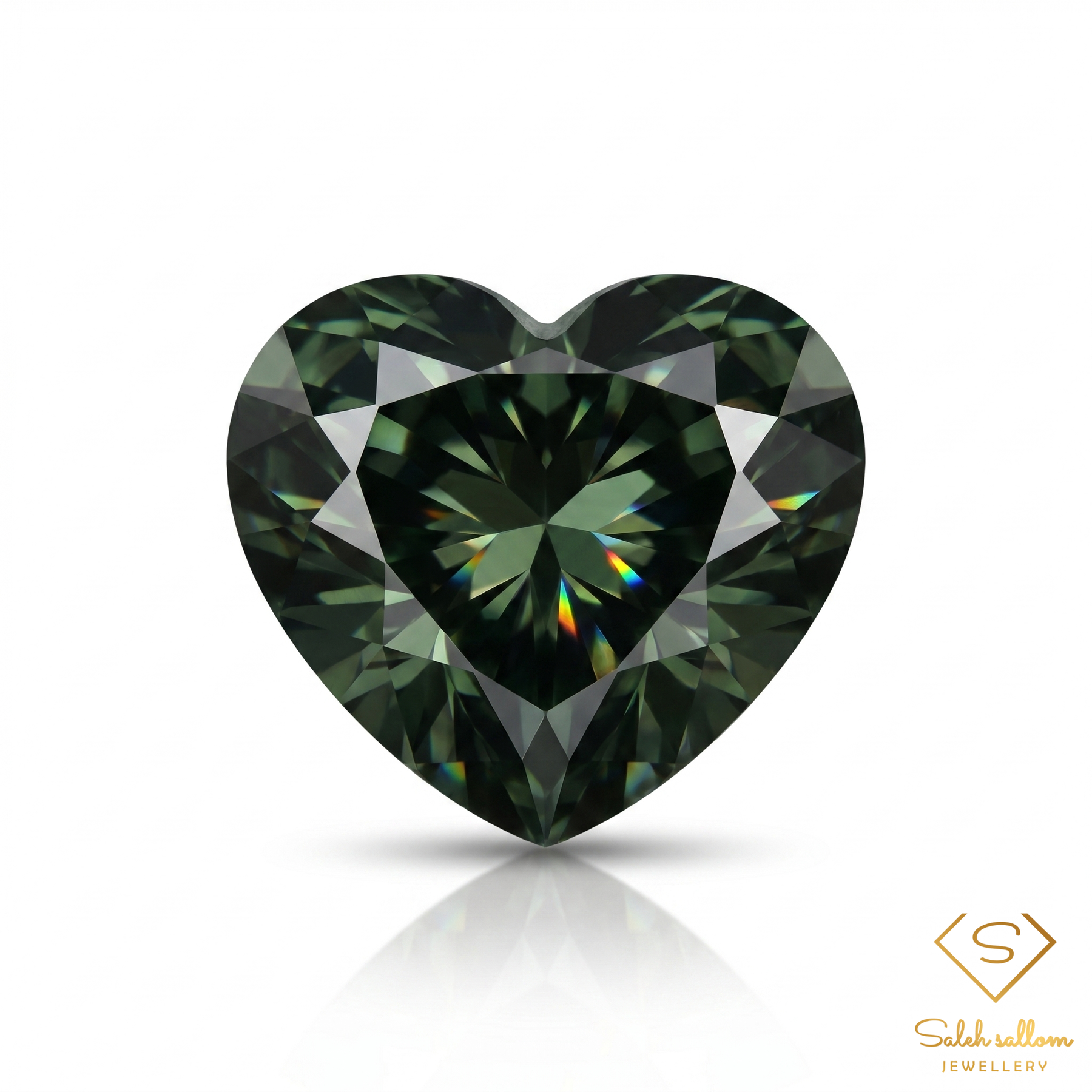 Natural Green Sapphire | 1.31 Carat Heart Cut | Fine Collector Gemstone